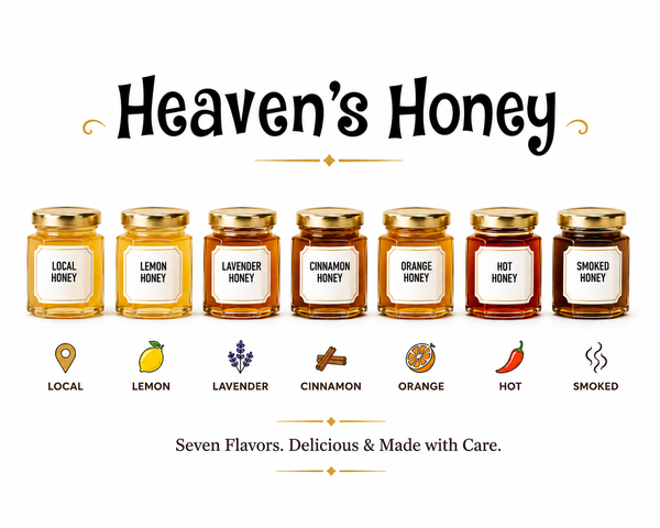 Mini Honey Jar Sampler Pack 7 flavors 1.1 oz