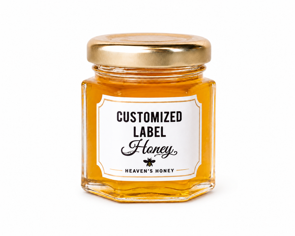 Mini Honey Jars for Events, Gifts & Favors 1.1 oz 7 flavors