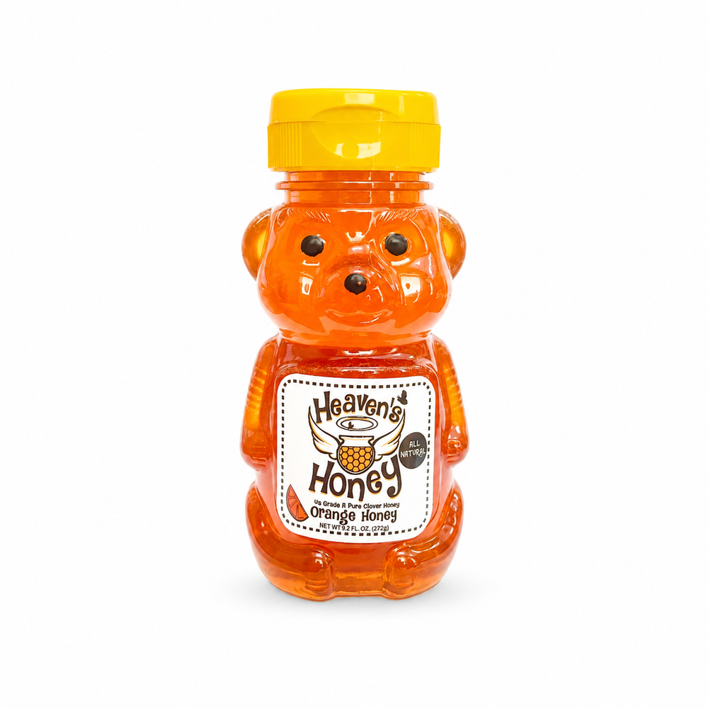 Orange Honey | Bear Bottle | Raw and Unfiltered Honey – Heaven's
