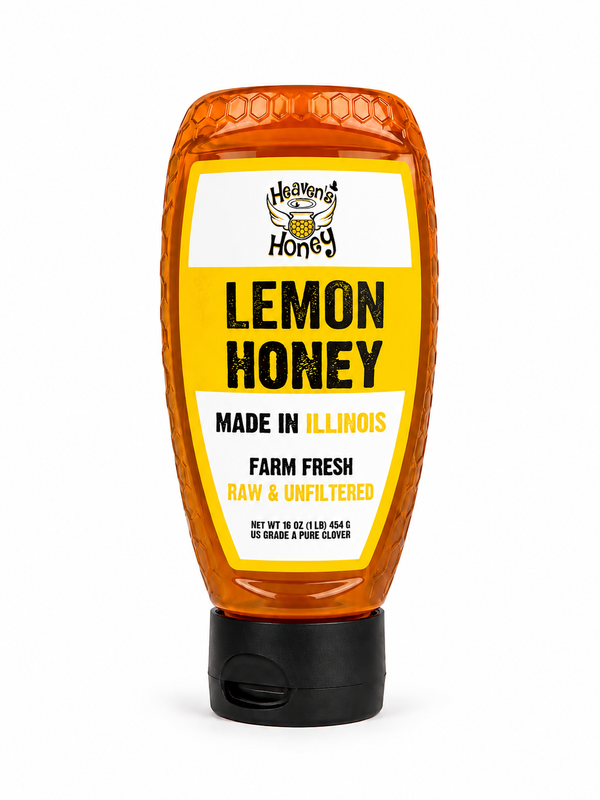 Lemon Infused Honey Squeeze Bottle – Pure Illinois Honey 1LB