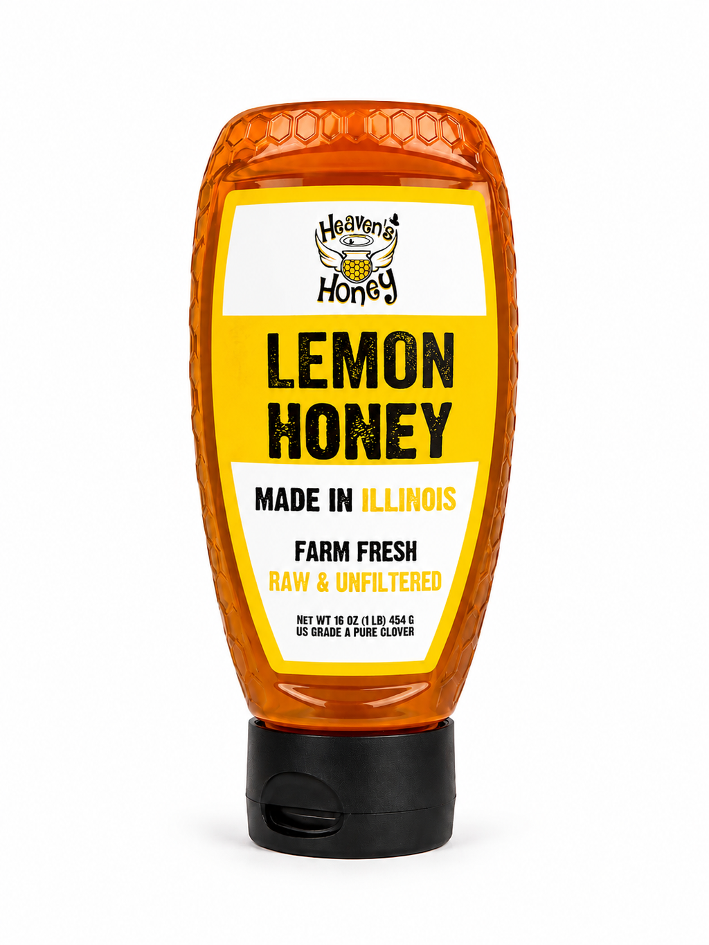 Lemon Infused Honey Squeeze Bottle – Pure Illinois Honey 1LB