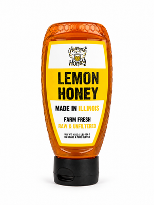 Lemon Infused Honey Squeeze Bottle – Pure Illinois Honey 1LB