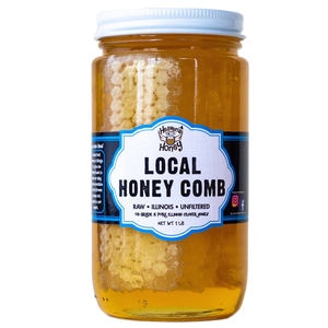 Miel local de Chicago con panal de miel