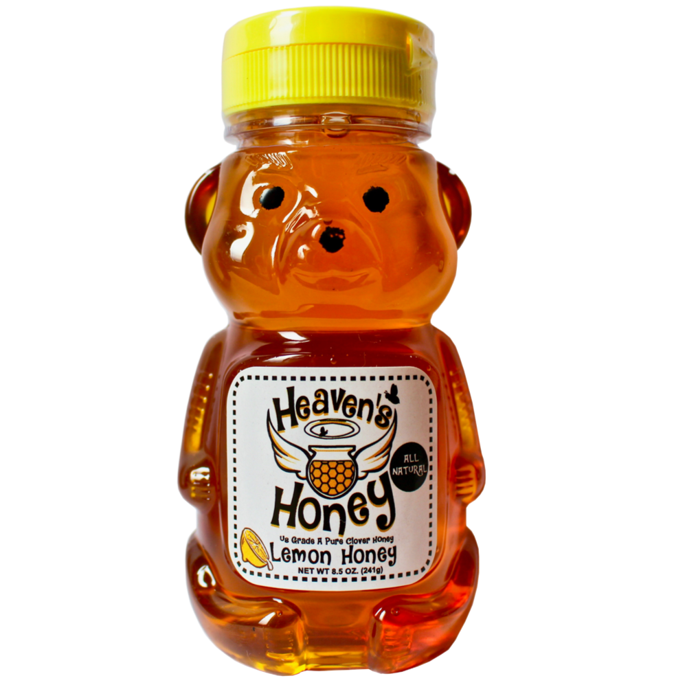 Lemon Flavored Honey | Bear Bottle | Raw and Unfiltered Honey